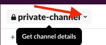 Clicking the channel name to open channel details