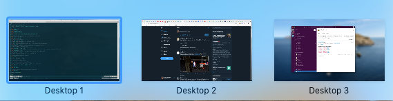 Split distractions onto different desktops